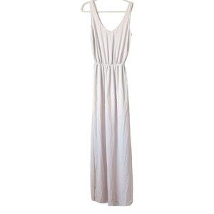 SHOW ME YOUR MUMU Kendall Maxi Dress Beige Side Slit Brides Size Medium
